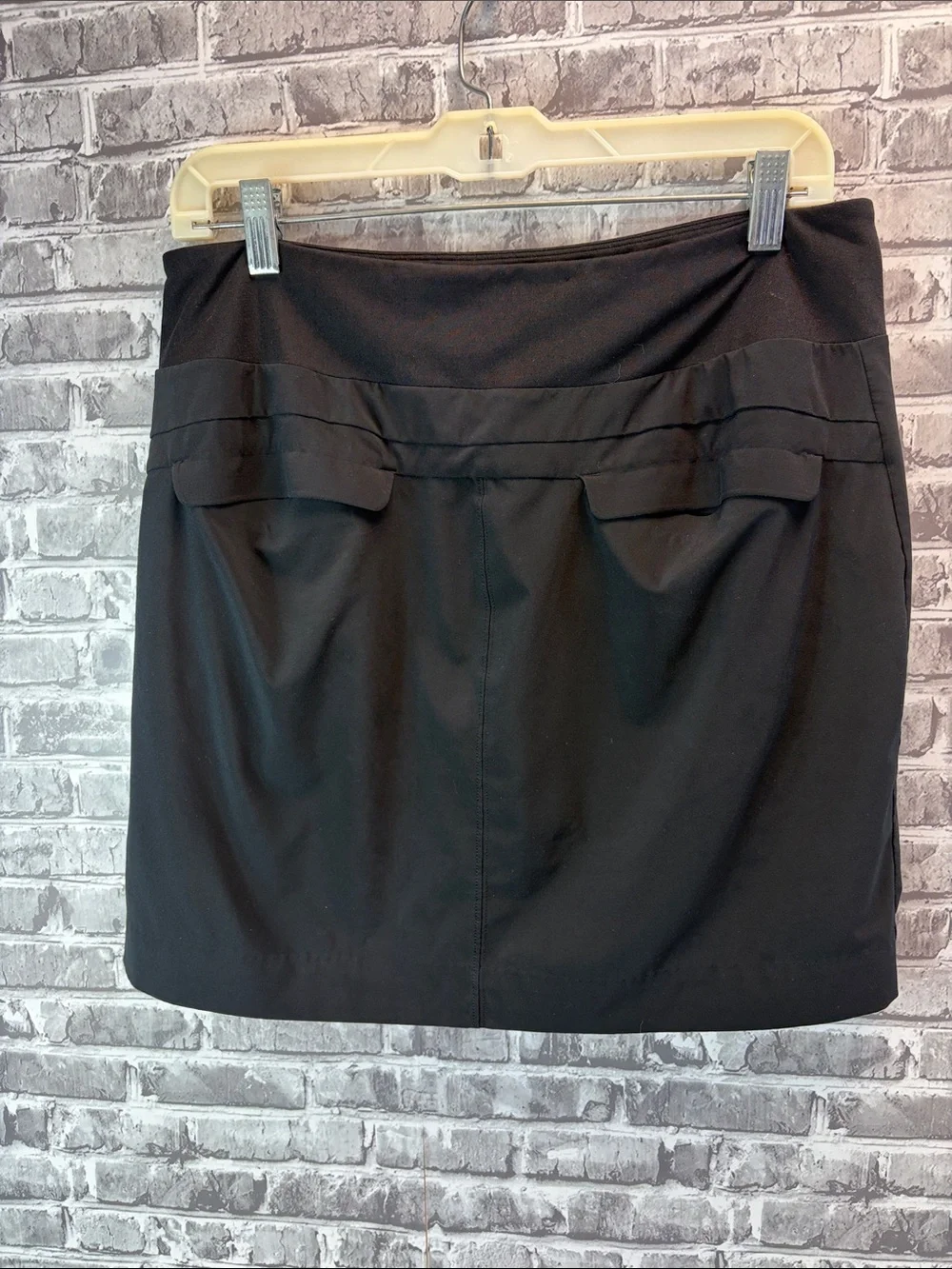 Athleta Black Active Skort with Zipper Pockets